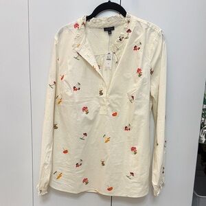 Cute Talbots Mushroom ruffled blouse, NWT, sz M